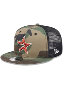 New Era Houston Astros Green Evergreen 9FIFTY Trucker Mens Snapback Hat