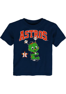 Orbit  Outer Stuff Houston Astros Toddler Navy Blue Mascot 3.0 Short Sleeve T-Shirt