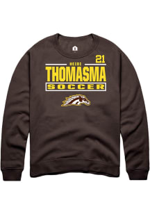 Heidi Thomasma Western Michigan Broncos Mens Brown NIL Stacked Box Player Crew