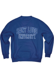 Blue 84 Saint Louis Billikens Mens Blue Twill Arch Name Long Sleeve Crew Sweatshirt
