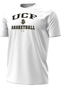 Under Armour UCF Knights White Basketball Performance Short Sleeve T Shirt