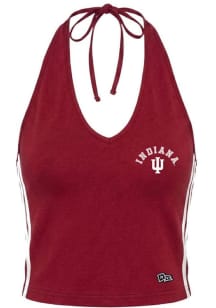Hype and Vice Indiana Hoosiers Womens Crimson Cheer Halter Tank Top