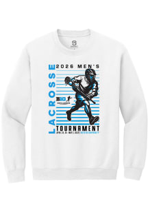 Summit Sportswear Big Ten Mens White 2026 Men's Lacrosse Tournament Long Sleeve Crew Sweatshirt