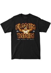 Tamin Lipsey Iowa State Cyclones Black Flamin Tamin NIL Basketball Player Graphic Tee Short Sleeve..