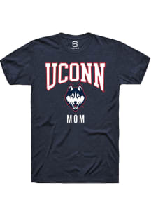 Summit Sportswear UConn Huskies Navy Blue Mom Short Sleeve T Shirt