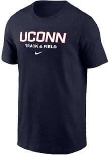 Nike UConn Huskies Navy Blue TRACK & FIELD Short Sleeve T Shirt