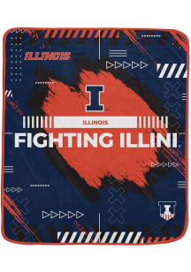Illinois Fighting Illini Game tech 60 x 72 Fleece Blanket - Orange