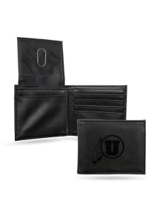 Utah Utes Embossed Leather Mens Trifold Wallet