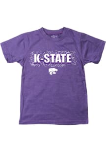 Wes and Willy K-State Wildcats Boys Purple Blended Short Sleeve T-Shirt