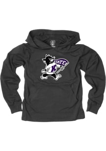 Wes and Willy K-State Wildcats Youth Black Jersey Long Sleeve Hoodie