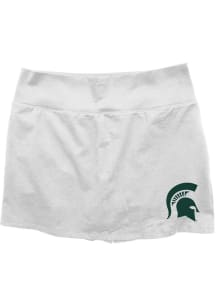 Wes and Willy Michigan State Spartans Womens White Pleated Style Skirt