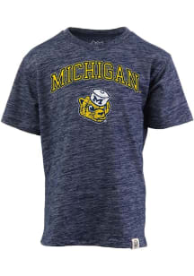 Wes and Willy Michigan Wolverines Infant Cloudy Yarn Short Sleeve T-Shirt Blue
