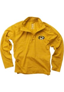 Wes and Willy Missouri Tigers Youth Gold Cloudy Yarn Long Sleeve Quarter Zip Shirt