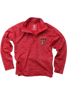 Wes and Willy Texas Tech Red Raiders Toddler Red Cloudy Yarn Long Sleeve Qtr Zip