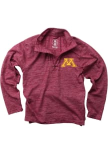 Wes and Willy Minnesota Golden Gophers Toddler Maroon Cloudy Yarn Long Sleeve Qtr Zip