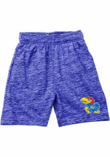 Wes and Willy Kansas Jayhawks Boys Blue Cloudy Yarn Shorts