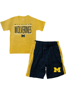 Wes and Willy Michigan Wolverines Toddler Blue CY Set Top and Bottom