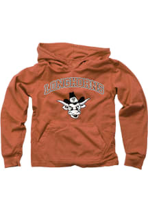 Wes and Willy Texas Longhorns Boys Burnt Orange Jersey Vintage Arch Long Sleeve Hooded Sweatshirt