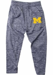 Wes and Willy Michigan Wolverines Youth Blue Cloudy Yarn Track Pants
