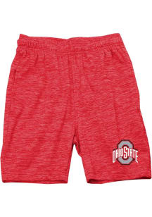 Wes and Willy Ohio State Buckeyes Youth Red Cloudy Yarn Shorts
