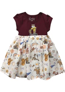 Wes and Willy Minnesota Golden Gophers Toddler Girls Maroon Vault Princess Short Sleeve Dress