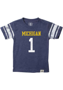 Wes and Willy Michigan Wolverines Infant Football Jersey Short Sleeve T-Shirt Blue