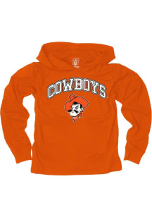 Wes and Willy Oklahoma State Cowboys Youth Orange Knit Vintage Arch Long Sleeve Hoodie