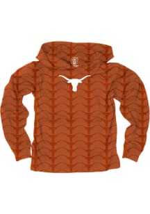 Wes and Willy Texas Longhorns Toddler Burnt Orange All Over Print Long Sleeve Hooded Sweatshirt