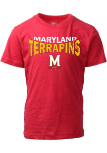 Wes and Willy Maryland Terrapins Boys Red Blend Short Sleeve T-Shirt