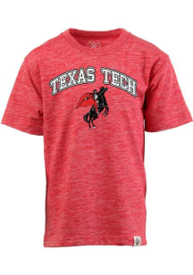 Wes and Willy Texas Tech Red Raiders Toddler Red Cloudy Yarn Vintage Arch Short Sleeve T-Shirt