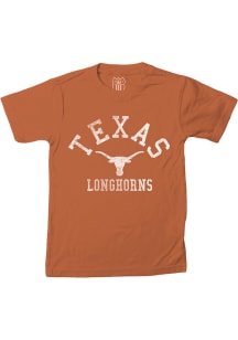 Wes and Willy Texas Longhorns Boys Burnt Orange Jersey No 1 Distressed Short Sleeve T-Shirt