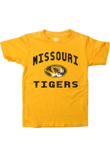 Wes and Willy Missouri Tigers Boys Gold Jersey No 1 Short Sleeve T-Shirt
