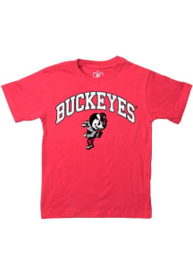 Wes and Willy Ohio State Buckeyes Toddler Red Jersey Vintage Arch Mascot Short Sleeve T-Shirt