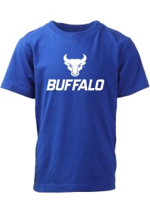 Wes and Willy Buffalo Bulls Boys Blue Primary Logo Short Sleeve T-Shirt