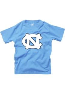 Wes and Willy North Carolina Tar Heels Boys Light Blue Primary Logo Short Sleeve T-Shirt