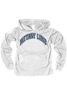 Wes and Willy Penn State Nittany Lions Youth White Jersey Vintage Arch Mascot Long Sleeve Hoodie