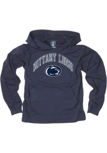 Wes and Willy Penn State Nittany Lions Boys Navy Blue Jersey Vintage Arch Mascot Long Sleeve Hoode..