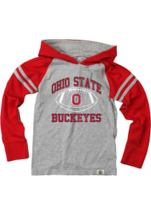 Wes and Willy Ohio State Buckeyes Youth Red Stripe Long Sleeve Hoodie