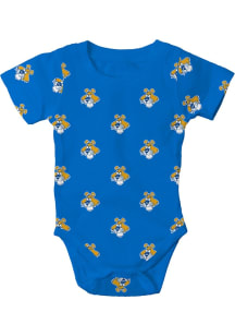 Wes and Willy Pitt Panthers Baby Blue All Over Print Vault Short Sleeve One Piece