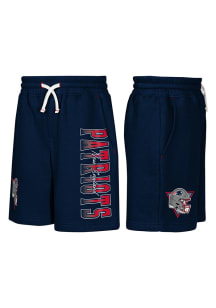 New England Patriots Youth Navy Blue Audible Fleece Shorts