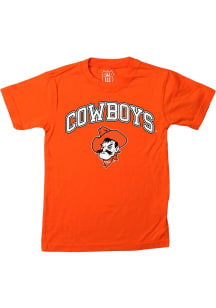 Wes and Willy Oklahoma State Cowboys Boys Orange Jersey Vintage Arch Mascot Short Sleeve T-Shirt