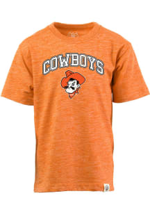 Wes and Willy Oklahoma State Cowboys Toddler Orange Vintage Arch Mascot Short Sleeve T-Shirt