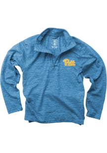 Wes and Willy Pitt Panthers Toddler Blue Cloudy Yarn Primary Long Sleeve Qtr Zip