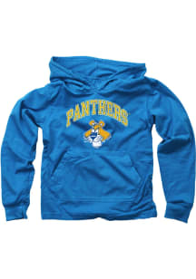 Wes and Willy Pitt Panthers Boys Blue Vintage Arch Mascot Long Sleeve Hooded Sweatshirt