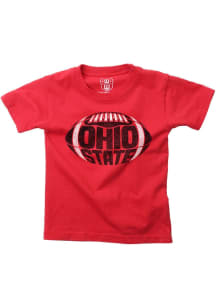 Wes and Willy Ohio State Buckeyes Youth Red Lettered Football Short Sleeve T-Shirt