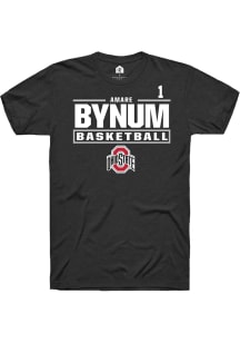 Amare Bynum Ohio State Buckeyes Black NIL Stacked Box Short Sleeve Player T Shirt