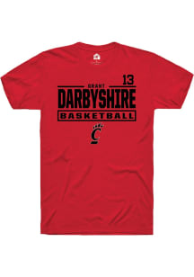 Grant Darbyshire Cincinnati Bearcats Red NIL Stacked Box Short Sleeve Player T Shirt