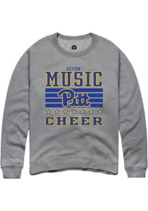 Peyton Music Pitt Panthers Mens Grey NIL Striped Player Crew