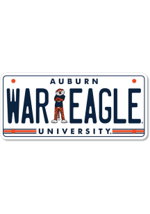 Auburn Tigers 3.5" War Eagle License Plate Rugged Stickers - Orange