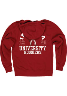 Blue 84 Indiana Hoosiers Mens Crimson Hoosier The Bison Long Sleeve Hoodie